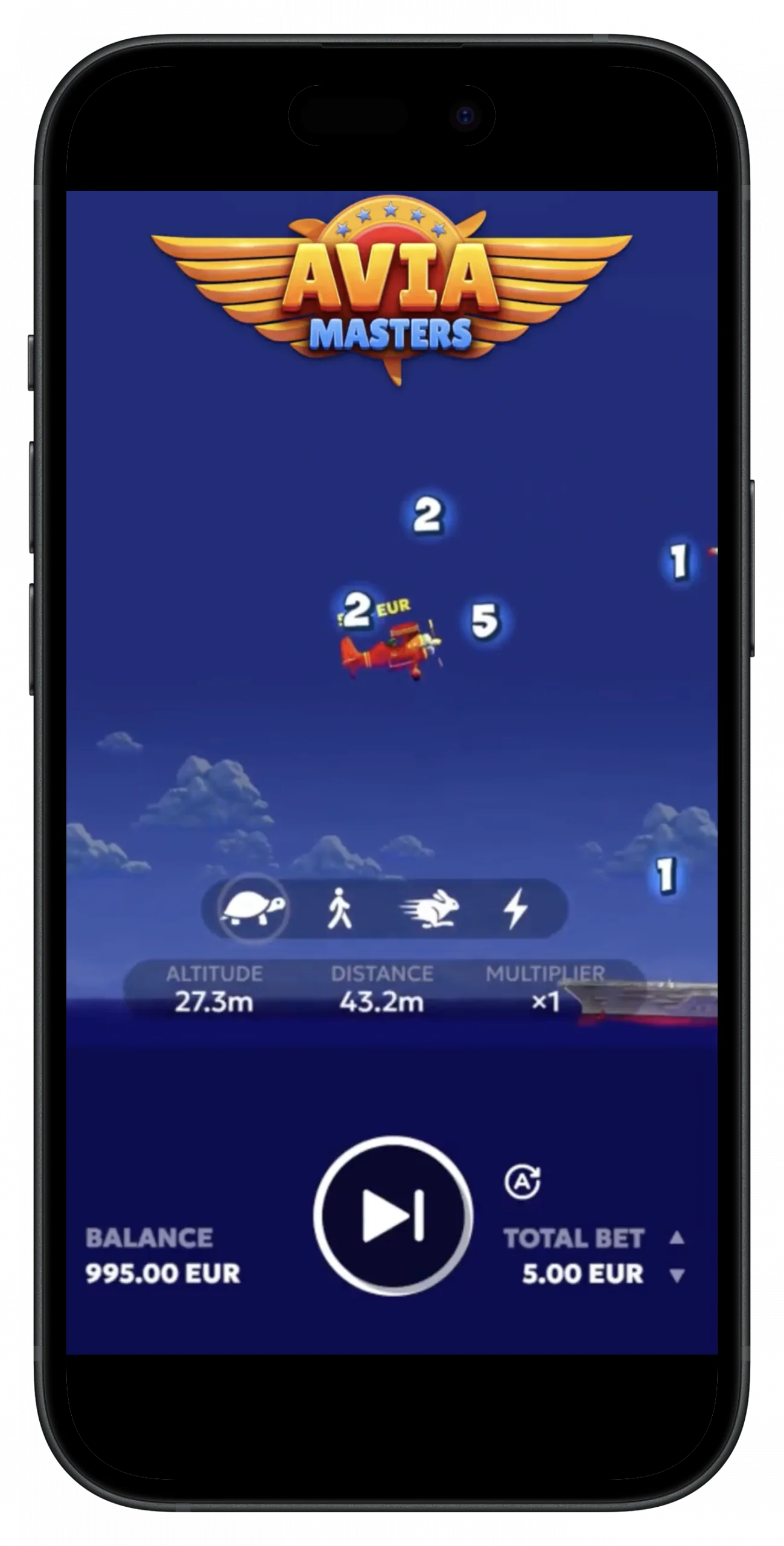 Avia Masters plane game – dizainas ir vizualai